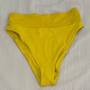 Yellow High-Waisted Bikini Bottom